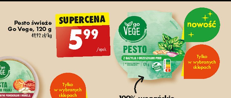 Pesto z bazyli膮 i orzechami pinii Govege promocja