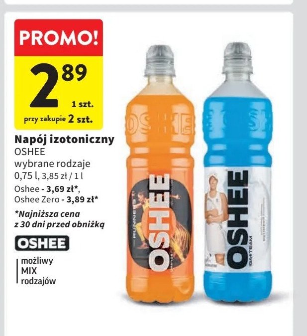 Napój izotoniczny wieloowocowy Oshee zero promocja