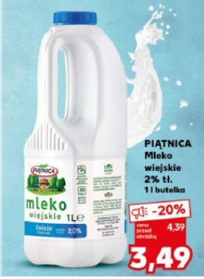 Mleko wiejskie 2% tł. promocja w Kaufland