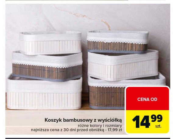 Koszyk bambusowy promocja w Carrefour