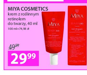 Krem liftingujący z podwójnym retinolem roślinnym do twarzy Miya beauty.lab Miya cosmetics promocja