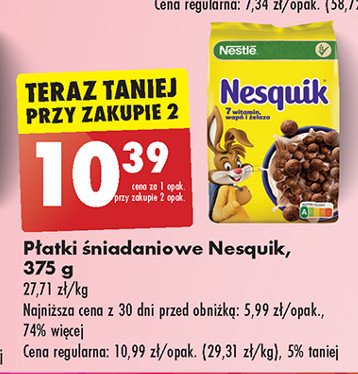 Płatki śniadaniowe Nesquik promocja