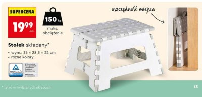Stołek składany promocja w Biedronka