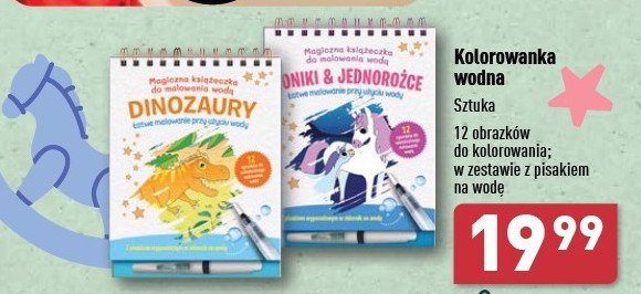 Kolorowanka wodna dinozaury promocja