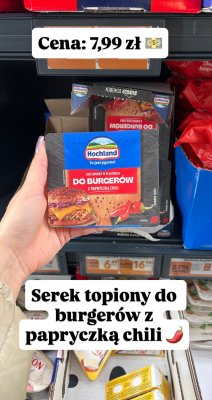 Ser topiony Hochland do burgerów z papryczką chili promocja w Biedronka