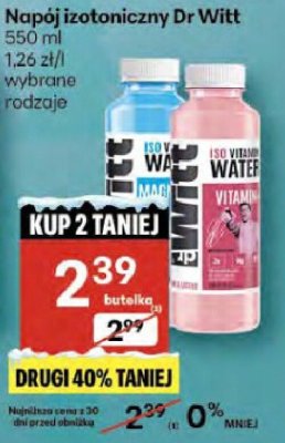 Napój izotoniczny Dr Witt wybrane rodzaje promocja w Delikatesy Centrum