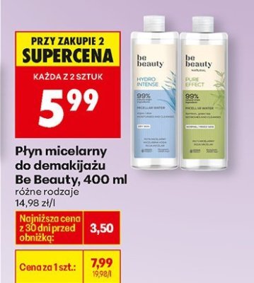 Płyn micelarny do demakijażu Be Beauty, 400 ml różne rodzaje promocja w Biedronka