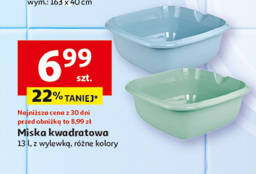 Miska kwadratowa 13 l promocja