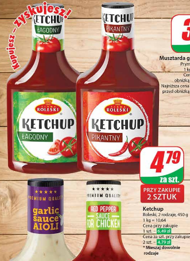 Ketchup łagodny Roleski promocja