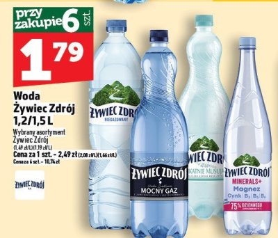 Woda Żywiec Zdrój 1,2/1,5L promocja w TOPAZ