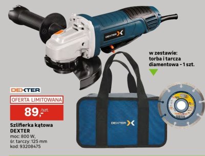 Szlifierka kątowa DEXTER moc: 800 W, śr. tarczy: 125 mm promocja w Leroy Merlin