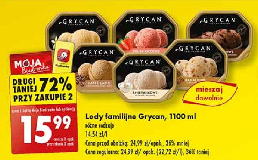 Lody caffe latte Grycan promocja