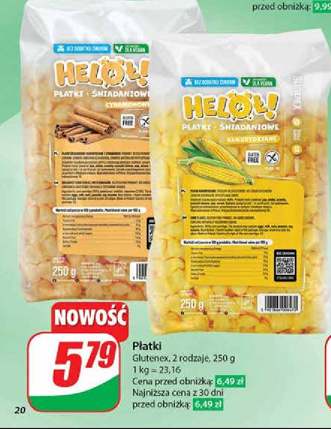 Płatki cynamonowe Heloł! promocja