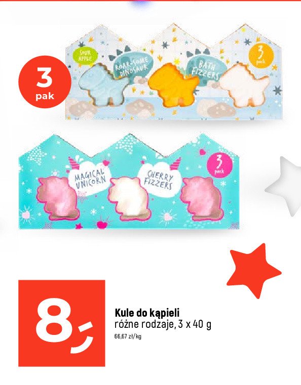 Kule do k膮pieli dinozaury promocja