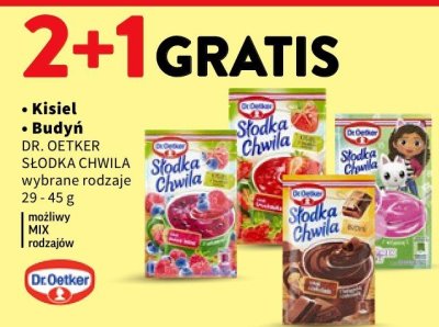 Słodka Chwiła Dr. Oetker Kisiel, Budyń wybrane rodzaje promocja w Intermarche