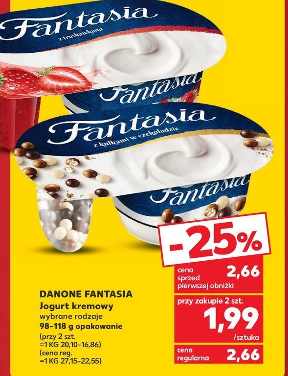 Jogurt z truskawkami Danone fantasia promocja