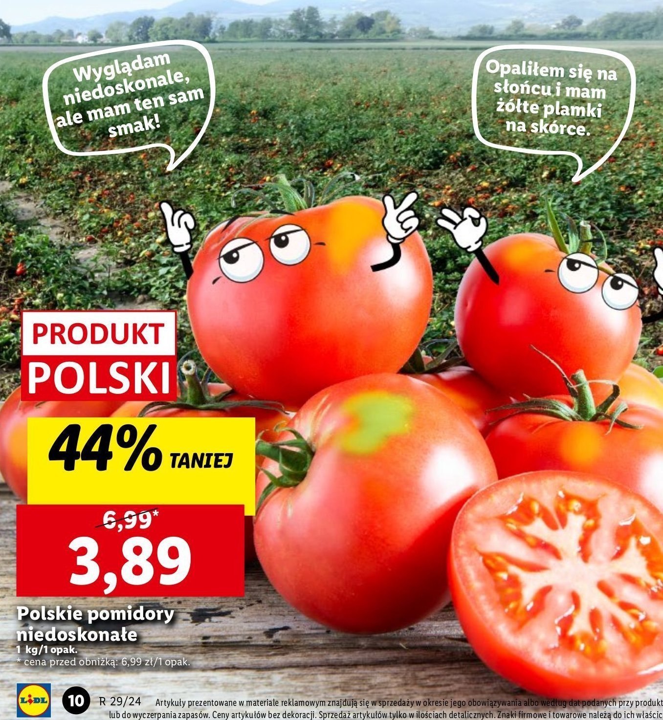 Pomidory niedoskonałe promocja