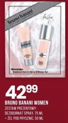 Perfumy Bruno Banani Women zestaw prezentowy perfumowany dezodorant spray + żel pod prysznic promocja w Drogerie Natura