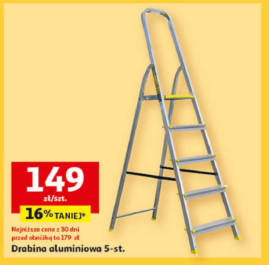 Drabina aluminiowa 5 stopni promocja