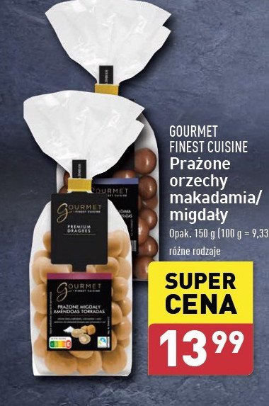 Migdały prażone Gourmet finest cuisine promocja w Aldi