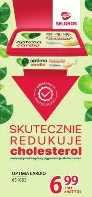 Margaryna Optima Cardio 450 g promocja w Selgros