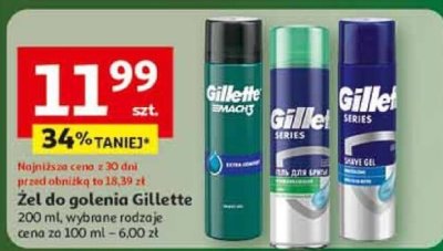 Żel do golenia Gillette promocja w Auchan