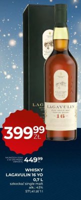 Whisky LAGAVULIN 16 YO 0.7 L szkocka single malt promocja w Duży Ben
