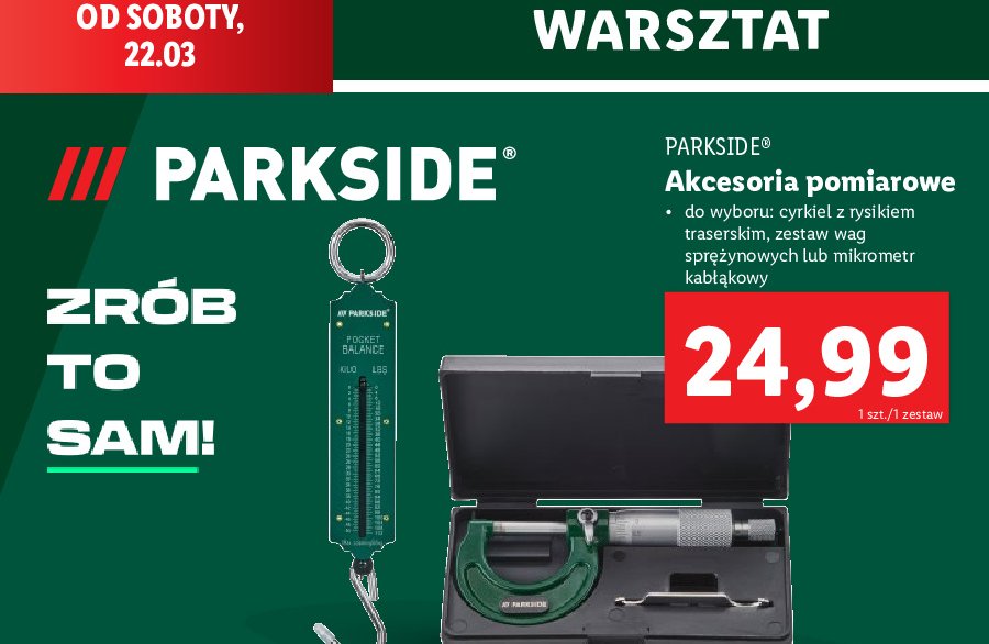 Cyrkiel z rysikiem traserskim Parkside promocja w Lidl