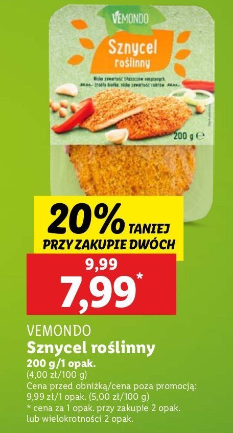 Sznycel roślinny Vemondo promocja