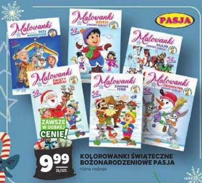 Kolorowanki świąteczne bożonarodzeniowe Pasja różne rodzaje promocja w Stokrotka