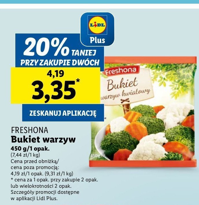 Bukiet warzyw kwiatowy Freshona promocja