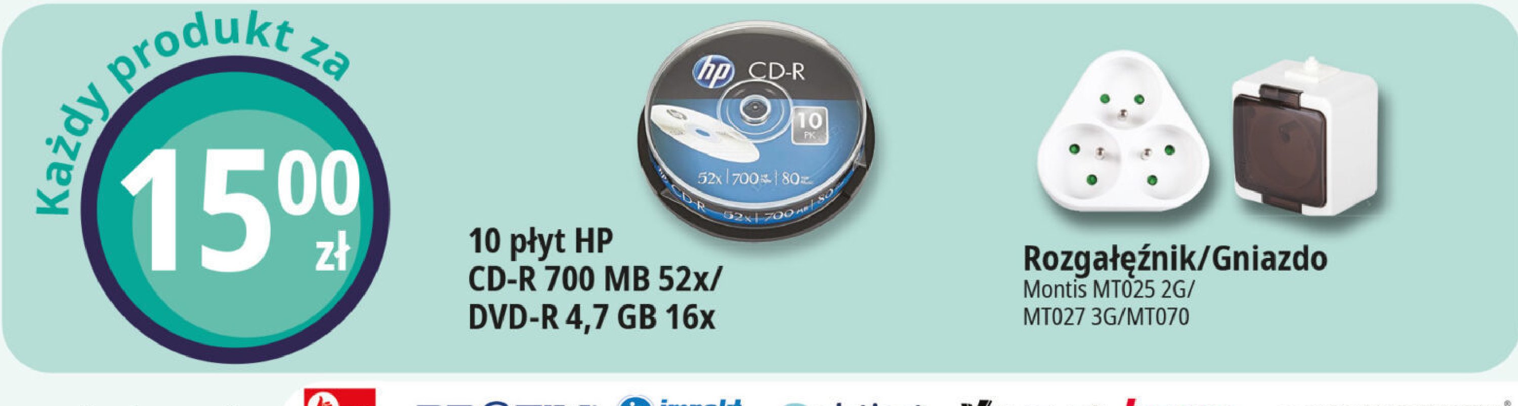 Płyty dvd-r 4.7 gb Hp promocja