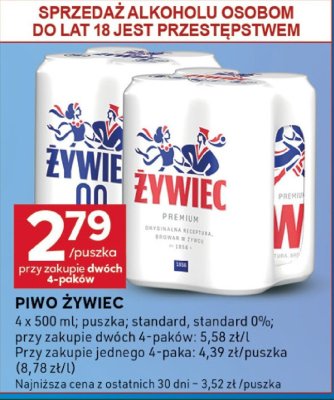 Piwo Żywiec białe z nutą maliny promocja w Stokrotka