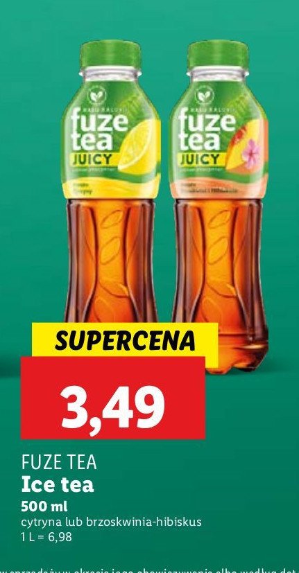 Herbata mrożona black lemongrass Fuzetea promocja w Lidl