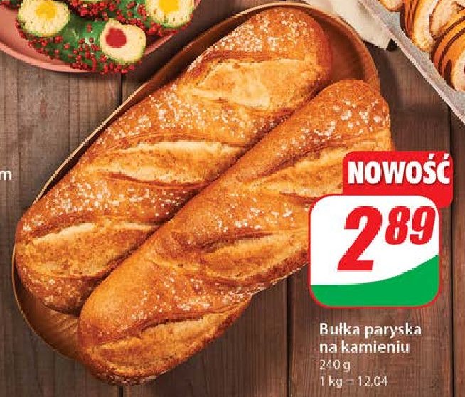 Bułka paryska na kamieniu promocja