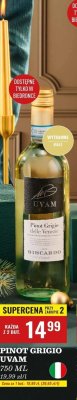 Wino białe PINOT GRIGIO Uvam750 ML promocja w Biedronka