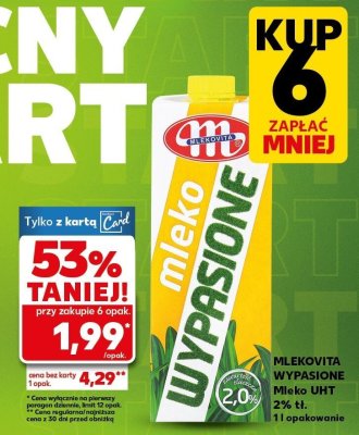 Mleko UHT wypasione 2% promocja w Kaufland