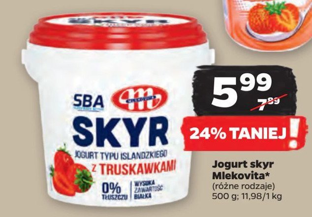 Jogurt skyr z truskawkami Mlekovita sba promocja