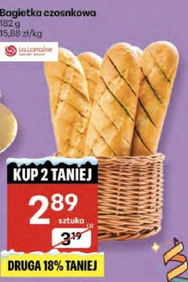 Bagietka czosnkowa promocja w Delikatesy Centrum
