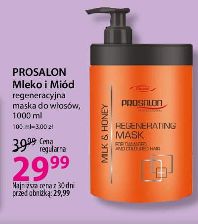 Maska do włosów milk & honey Prosalon promocja
