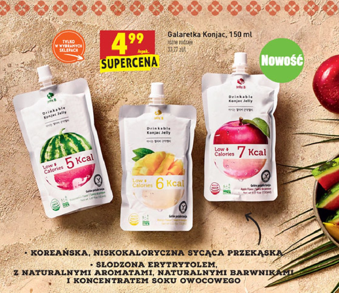 Mus wielofunkcyjny z konjac jabłko promocja