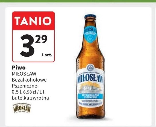 Piwo Miłosław bezalkoholowe pszeniczne promocja