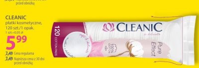 Płatki kosmetyczne CLEANIC promocja w Hebe
