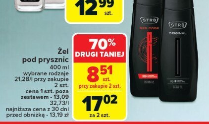 Żel pod prysznic Str8 red code promocja w Carrefour