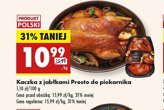 Kaczka z jab艂kami Biedronka prosto do piekarnika promocja