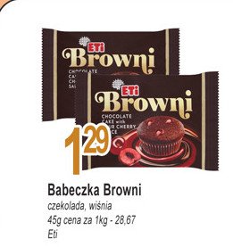 Browni babeczka czekoladowa z nadzieniem wiśniowym Eti promocja