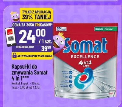 Kapsułki do zmywania Somat 4 in 1 promocja w POLOmarket