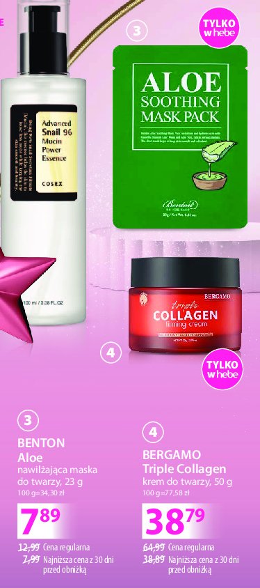 Krem do twazry Bergamo triple collagen promocja w Hebe