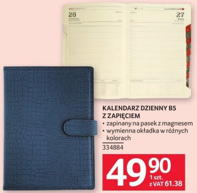 Kalendarz dzienny B5 z zapięciem promocja w Selgros