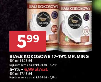 Mleczko kokosowe 5-7% Mr. ming promocja